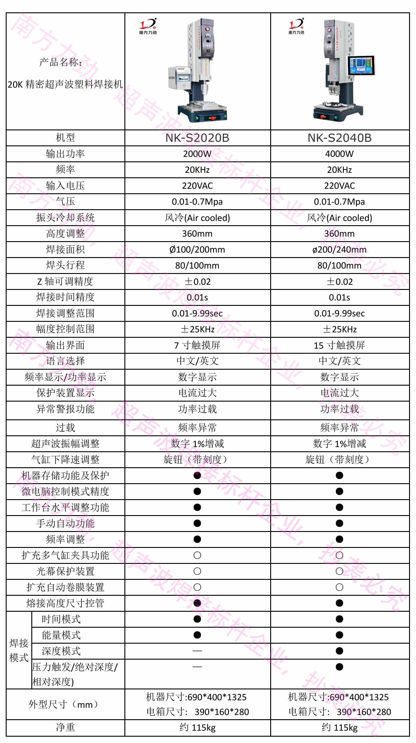 高精密超聲波塑料焊接機參數
